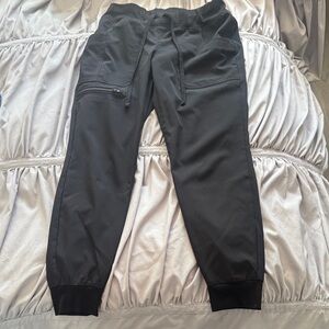 Heart soul Black Jogger scrub Pants with Zipper Pocket XS PETITE